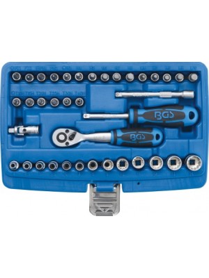 Kontaktligzdu komplekts, zobainā slēdzene|6,3 mm (1/4") piedziņa|39 gab. (2151)