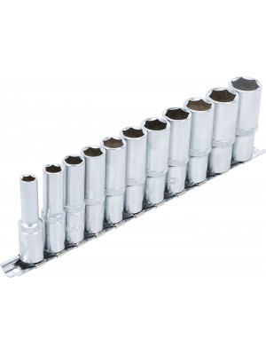 Kontaktligzdu komplekts, sešstūra, dziļas|10mm (3/8")|8 - 19mm|11 gab. (2222)