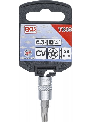 Bitu ligzda|6,3 mm (1/4") piedziņa|T-Star droša pret bojājumiem (Torx) TS30 (5184-TS30)