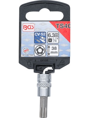 Bitu ligzda|6,3 mm (1/4") piedziņa|T-Star droša pret bojājumiem (Torx) TS40 (5184-TS40)