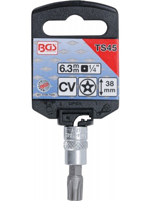 Bitu ligzda|6,3 mm (1/4") piedziņa|T-Star droša pret bojājumiem (Torx) TS45 (5184-TS45)