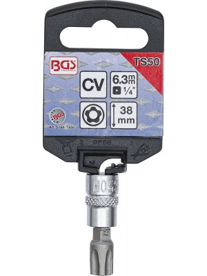 Bitu ligzda|6,3 mm (1/4") piedziņa|T-Star droša pret bojājumiem (Torx) TS50 (5184-TS50)