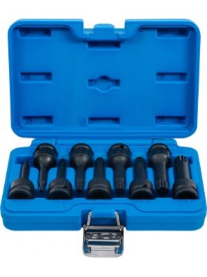 Trieciena bitu ligzdu komplekts|12,5 mm (1/2")|ar rievām (XZN) M4 - M16|9 gab. (5482)