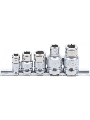 Uzgaļu adapteru komplekts ar fiksācijas lodīti|6,3 mm (1/4") / 10 mm (3/8") / 12,5 mm (1/2")|5 gab. (70103)