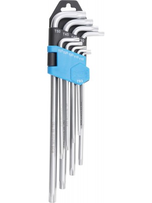  L-atslēgu komplekts|īpaši garas|T-Star (Torx) T10 - T50|9gab. (793)