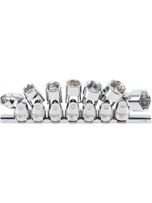 Kontaktligzdu komplekts universālajiem savienojumiem, sešstūra|10 mm (3/8")|3/8" - 3/4"|collas izmēri|7 gab. (9501) Kontaktligzdu komplekts universālajiem savienojumiem, sešstūra|10 mm (3/8")|3/8" - 3/4"|collas izmēri|7 gab. (9501)