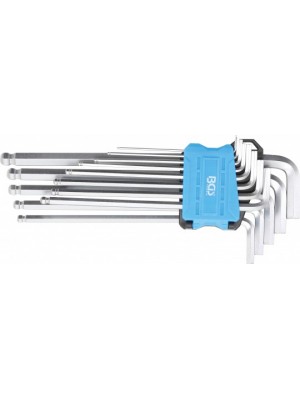  L-atslēgu komplekts|īpaši garas|1,5-10mm iekšējais seškantis ar lodveida galvu|13 gab. (9799)