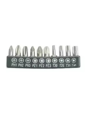 Skrūvgriežu uzgaļu komplekts, DEDRA uzgaļi 18A07S10 PH1/2/3, PZ1/2/3, T20/25/30/40 (18A07S10) Skrūvgriežu uzgaļu komplekts, DEDRA uzgaļi 18A07S10 PH1/2/3, PZ1/2/3, T20/25/30/40 (18A07S10)