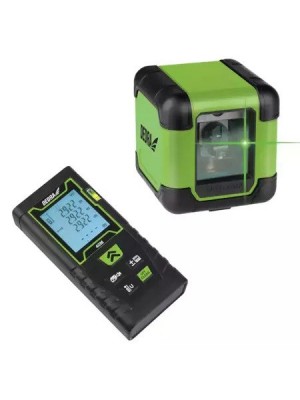 Mērinstrumentu komplekts: Zaļais krusta lāzers + 40 m lāzera tālmērs DEDRA MC0920 (MC0920) 