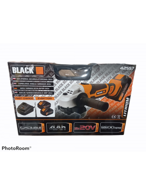 Akumulatora slīpmašīna BLACK / 125MM / 4Ah / 2x20V / 42557