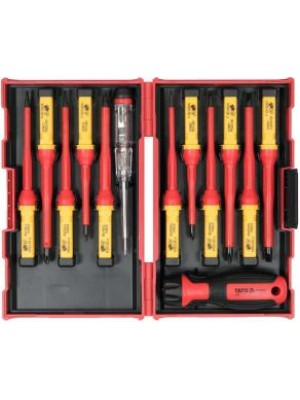 VDE skrūvgriežu komplekts|| ar maināmiem asmeņiem|13 gab. (YT-28295)