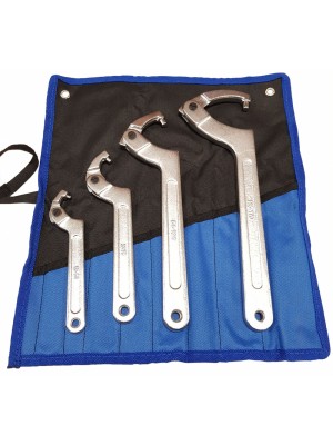 4-daļīgs regulējamu āķa atslēgu komplekts ar apaļo galviņu (H6818)