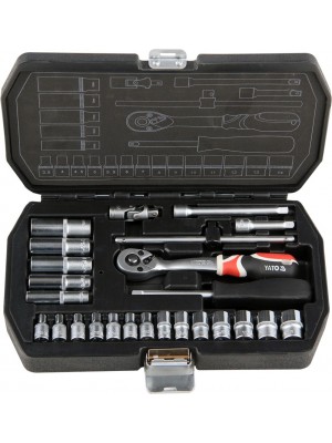 Muciņu komplekts|6,3 mm (1/4") piedziņas|25 шт. (YT-14461)