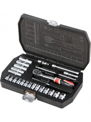 Muciņu komplekts|6,3 mm (1/4") piedziņas|25 шт. (YT-14461)