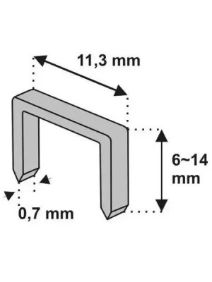 Mīkstās skavas skavotājs, mīkstās skavas skavotājs, skavu diapazons 4-14 mm (11Z002)