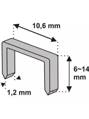 Skavas skavotājam|6mm|1000 gab.|biezums 1.2 gab. D11|(11Z206)