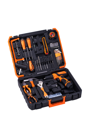 Urbjmašīnas-skrūvgrieža komplekts 18V 1.5Ah + piederumi (KD3357)