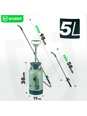 Manuālais spiediena smidzinātājs 5L Wuber (W24010)