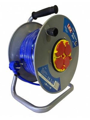 Pagarinātājs ar metāla cilindru | 4 noslēgtas rozetes | 3x2,5 mm2 | 50 m (EG-0060)