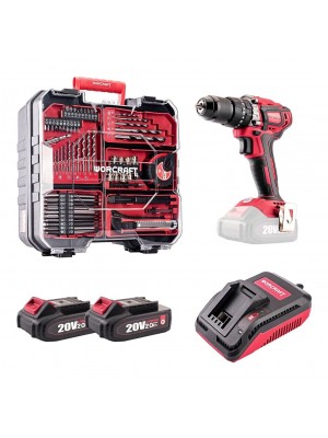 Akumulatora skrūvgriezis-urbjmašīna ar kaltu 20 V litija jonu akumulators un piederumi 74 gab., 2 x 2,0 Ah (CHDS20LiBAS)
