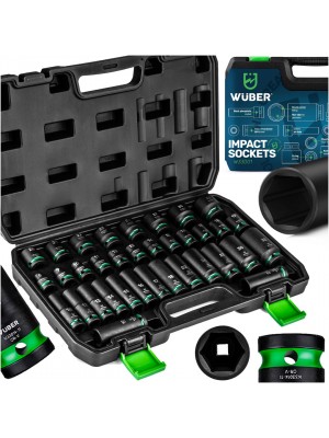 Triecienuzgaļu komplekts, 35 gab., 1/2” sešstūra Wuber (W33001)