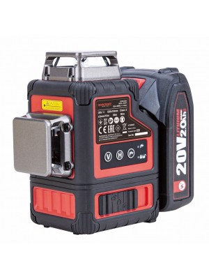 Akumulatora krustlīniju līmeņrādis 3x3D komplekts (zaļš lāzers) 20V 2.0Ah litija jonu (XCUBE Box) (CLLS20LiMX)