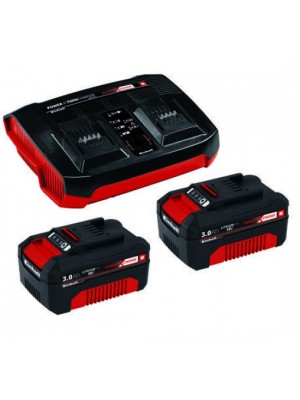 EINHELL AKUMULATORI 18V 2X3,0 AH+DUBULTAIS LĀDĒTĀJS PXC