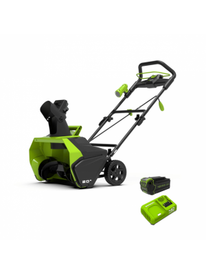 SNIEGA pūtējs Greenworks 40V ar 4Ah akumulatoru un lādētāju (gd40stk4)