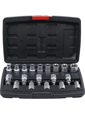 BITU GALVIŅU KOMPLEKTS 12,5 MM (1/2 collas) | T-STAR (TORX) / E-TYPE | 19 GAB (95100)