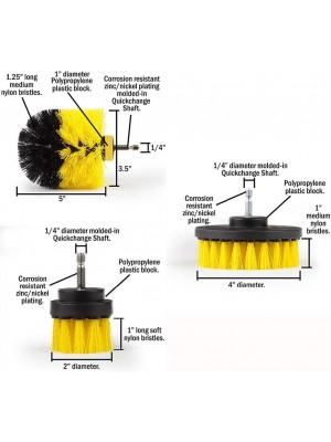  6,3 mm (1/4 collas) sešstūra  urbju suku komplekts | Neilons | 3gab (DB003)