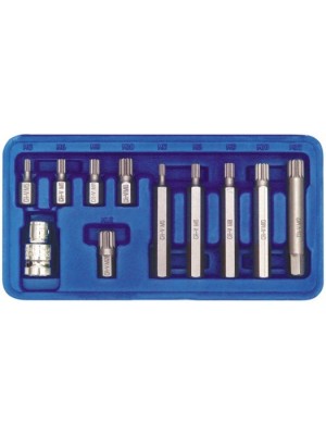 Speciālo SPLINE uzgaļu komplekts plastmasas kastē - 11 gab (66770)