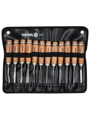 Koka kalti komplektā | 12 gab. (25570)