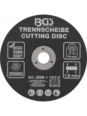 Metāla griešanas disks | Ø 75 x 1,8 x 9,7 mm (3286-1) Metāla griešanas disks | Ø 75 x 1,8 x 9,7 mm (3286-1)