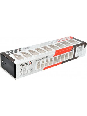 Muciņatslēgu komplekts, 12,5mm, 9gab. (YT-0521)