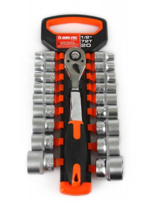Tirkšķatslēga 1/2" + 20 Galviņas 8-32Mm (M58205)