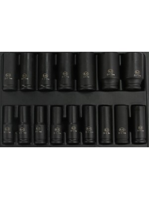 Trieciengalviņu Komplekts, 1/2", 10-32Mm, 16 Gab. (M58274)