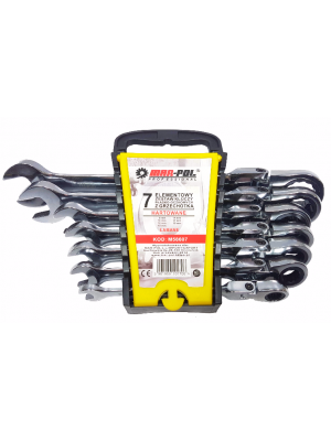 Kombinētās Uzgriežņu Atslēgas Ar Sprūdratu, 6 Gab. (M58604) Kombinētās Uzgriežņu Atslēgas Ar Sprūdratu, 6 Gab. (M58604)