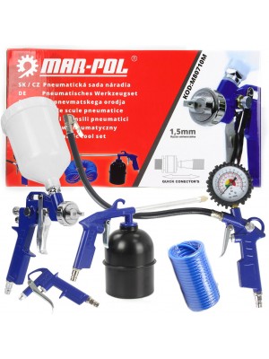 Pneimatiksās Krāsošanas Komplkets, 5Gab. (M80710M)