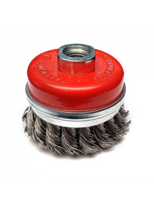 Tērauda stiepļu birstes, DEDRA F37-080, 80 mm, M14, vītā stieple (F37-080)