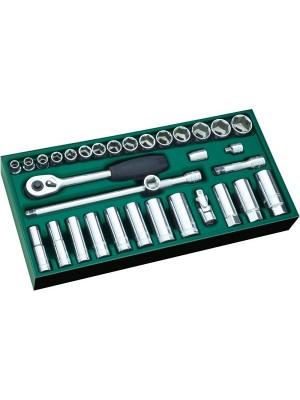 Kontaktligzdu komplekts 3/8 "33 gab. (S09902) Kontaktligzdu komplekts 3/8 "33 gab. (S09902)