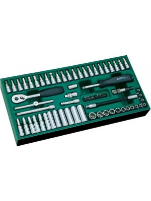 Paplāte. Kontaktligzdu komplekts 1/4 "66 gab. (S09901) Paplāte. Kontaktligzdu komplekts 1/4 "66 gab. (S09901)